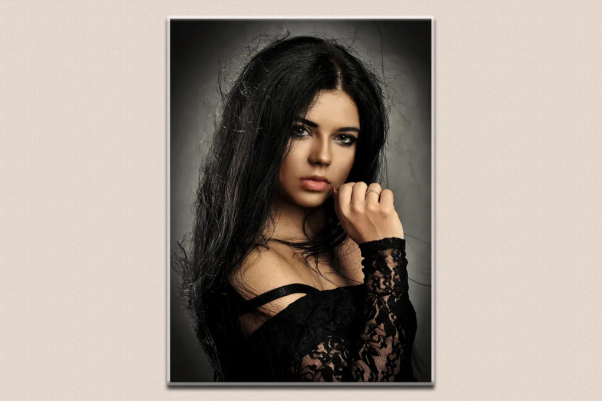 Portrait Photo on Glass