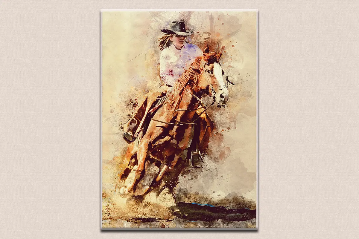 Portrait Photo on Glass